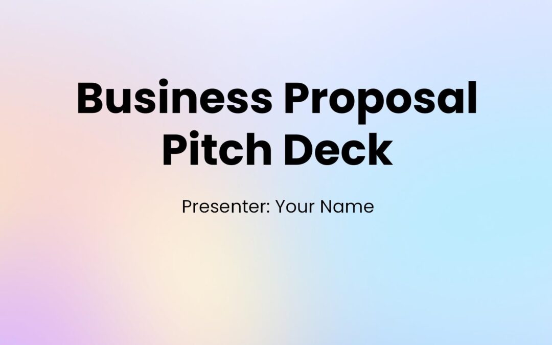 Business Proposal Pitch Deck