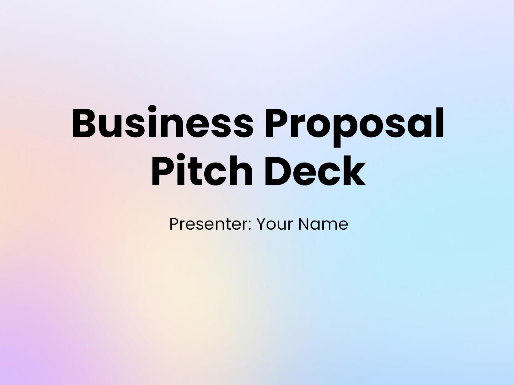 Business Proposal Pitch Deck