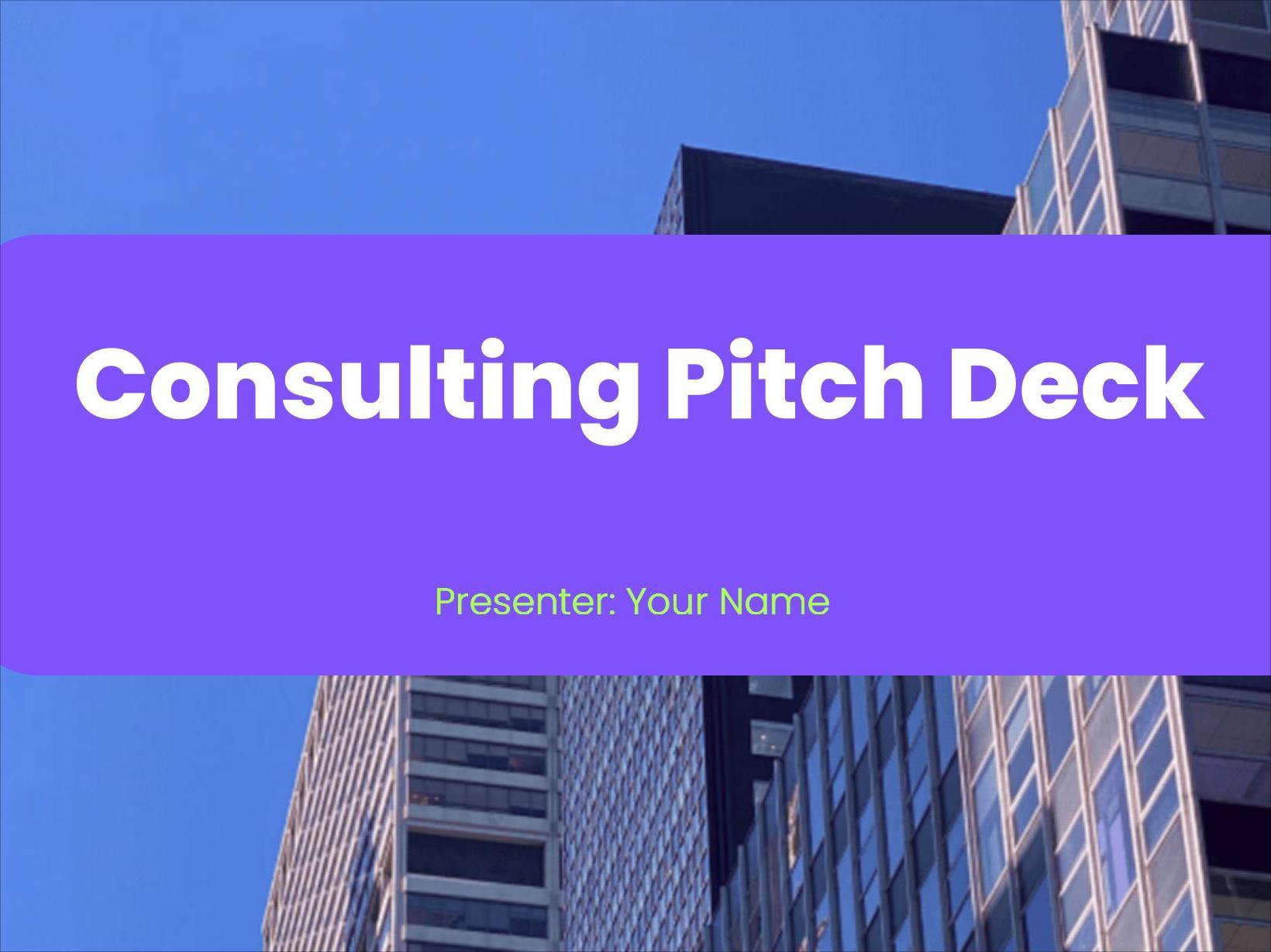 Consulting Pitch Deck