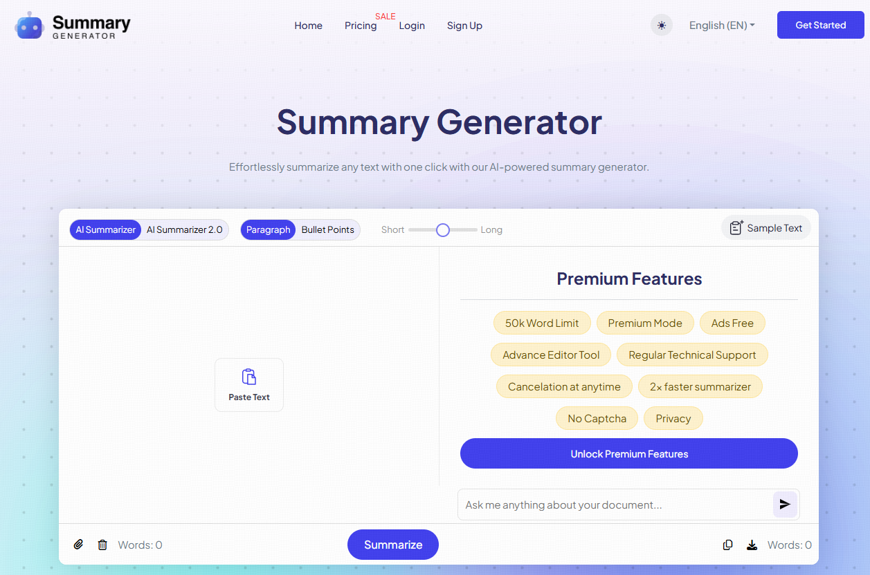 17. Summary Generator: Best for students and non-tech-savvy people