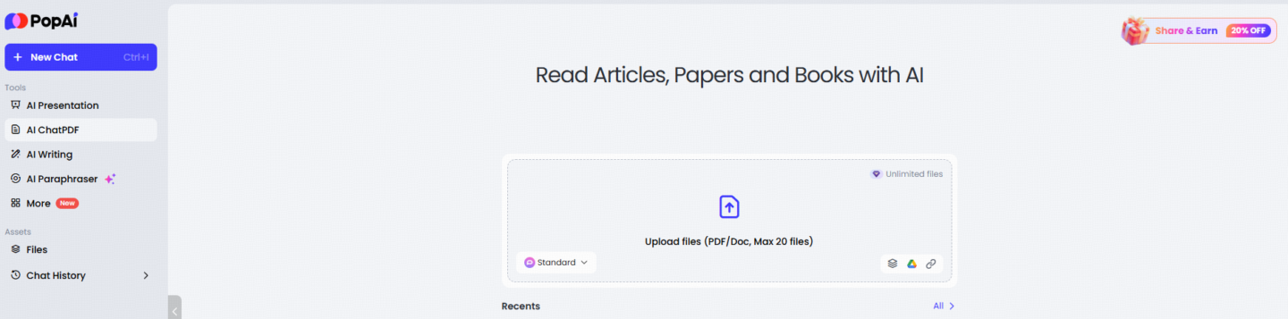 1. PopAi: Best overall AI document summarizer