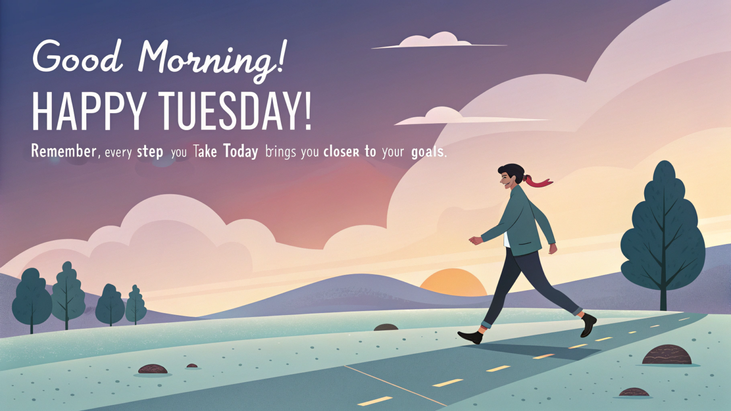 1. Encouraging Good Morning and Happy Tuesday Messages