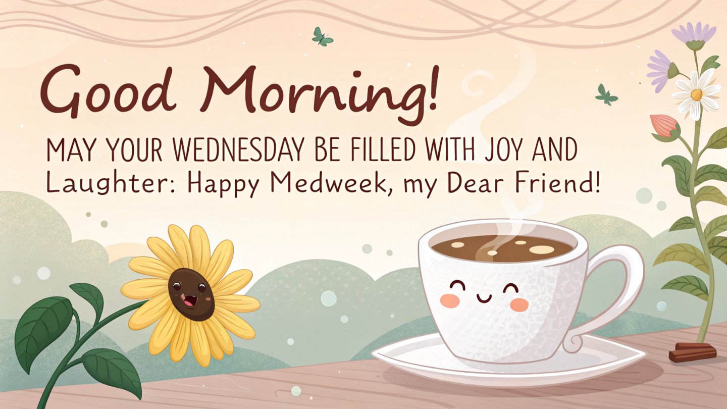 1. Good Morning and Happy Wednesday Messages for Friends