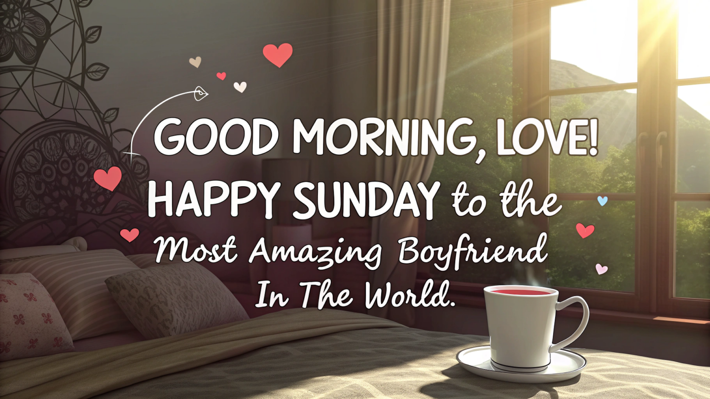 2. Good Morning and Happy Sunday Messages for Boyfriend