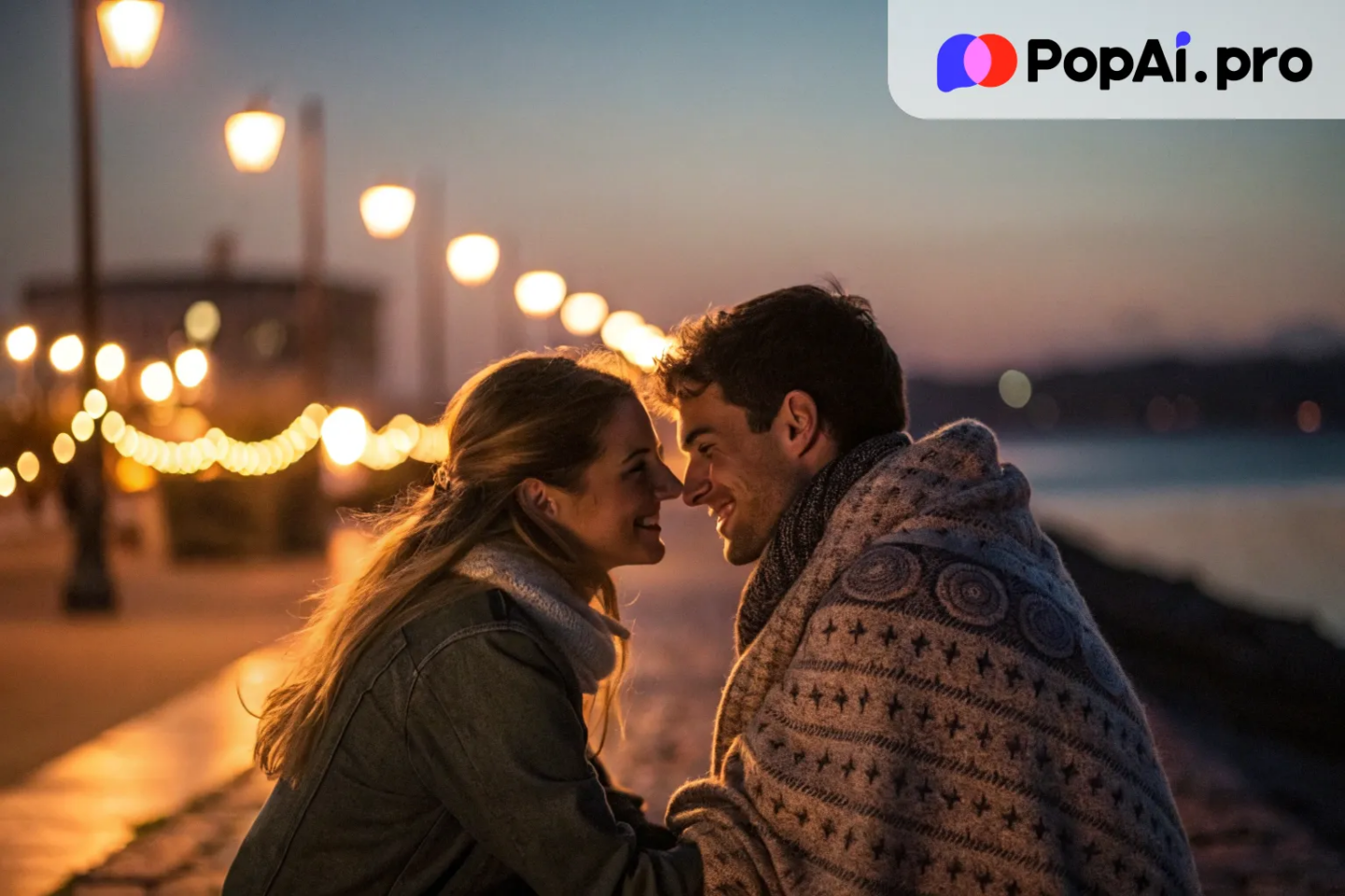 romantic couple, intimate moment, soft lighting, evening setting, photorealistic