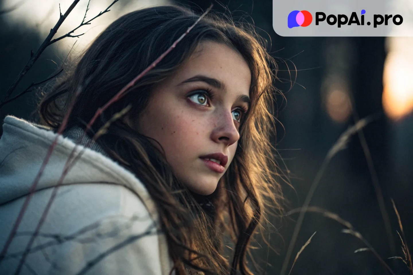 A seductive scene featuring a girl with expressive eyes