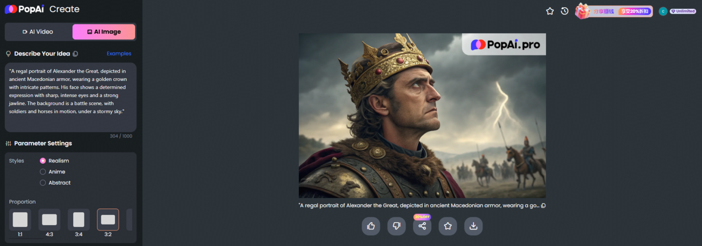 PopAi: Best AI-Generated Alexander the Great Image