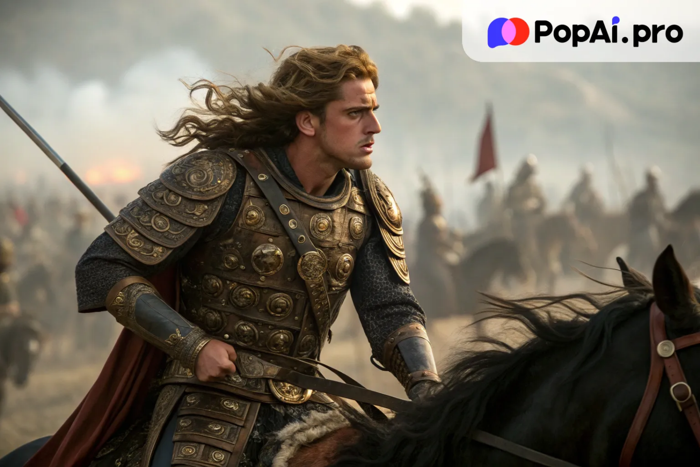 Alexander the Great in full battle gear