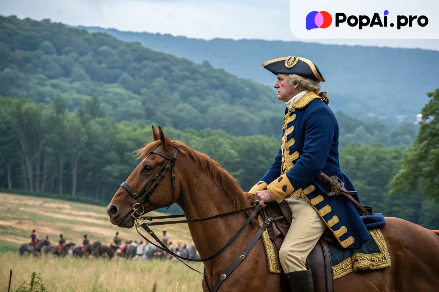 George Washington mounted on horseback