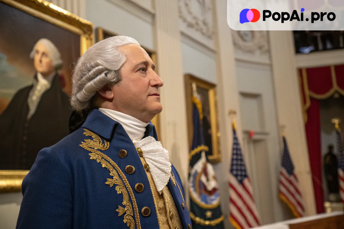 George Washington during his inauguration as the first President