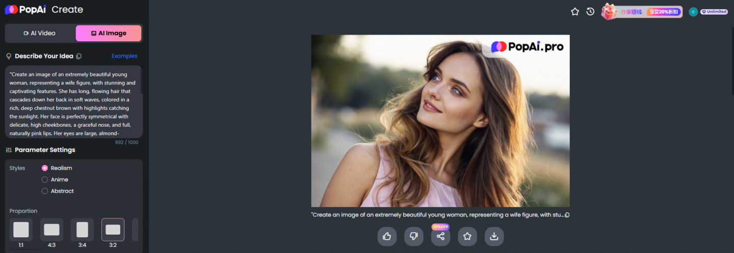 PopAi: The Ultimate Tool for Generating AI Wife Images