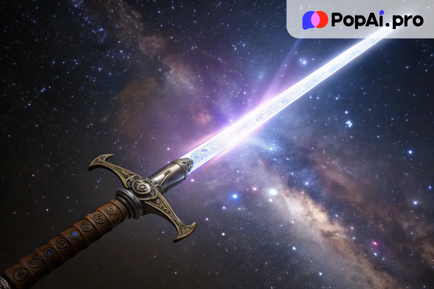 an ethereal sword forged in the heart of a star