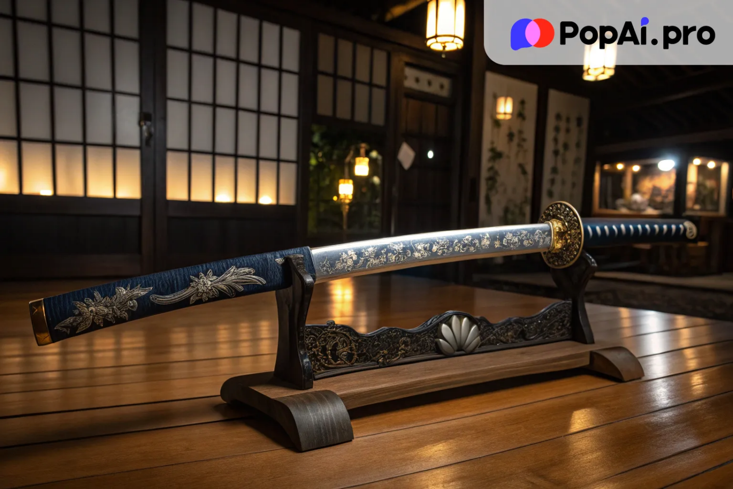 a samurai sword forged from a rare celestial metal