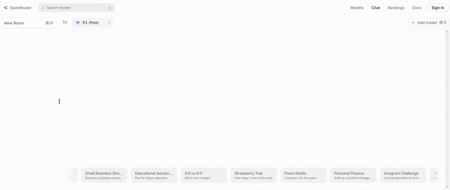 OpenRouter is a centralized platform that provides access to a variety of AI models, including DeepSeek