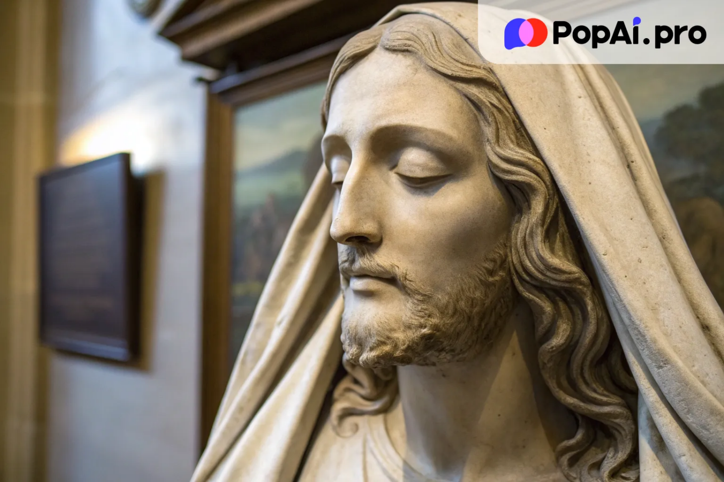 Jesus' face using the Shroud of Turin as a reference