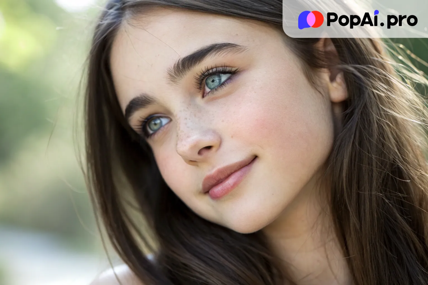 A portrait of a breathtakingly beautiful girl with flawless, snow-white skin