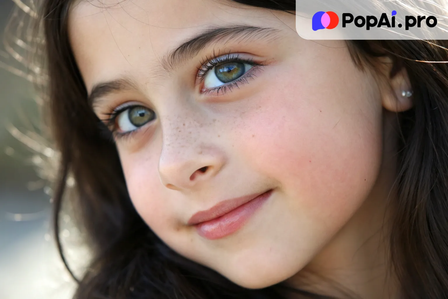 An ethereal close-up of a girl with radiant, flawless, fair skin