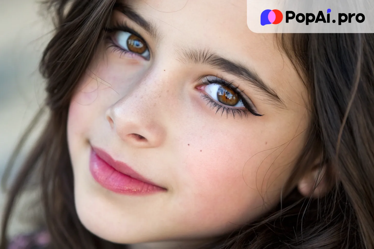 A close-up of a girl with flawless, snow-white skin that glows under soft, ambient lighting