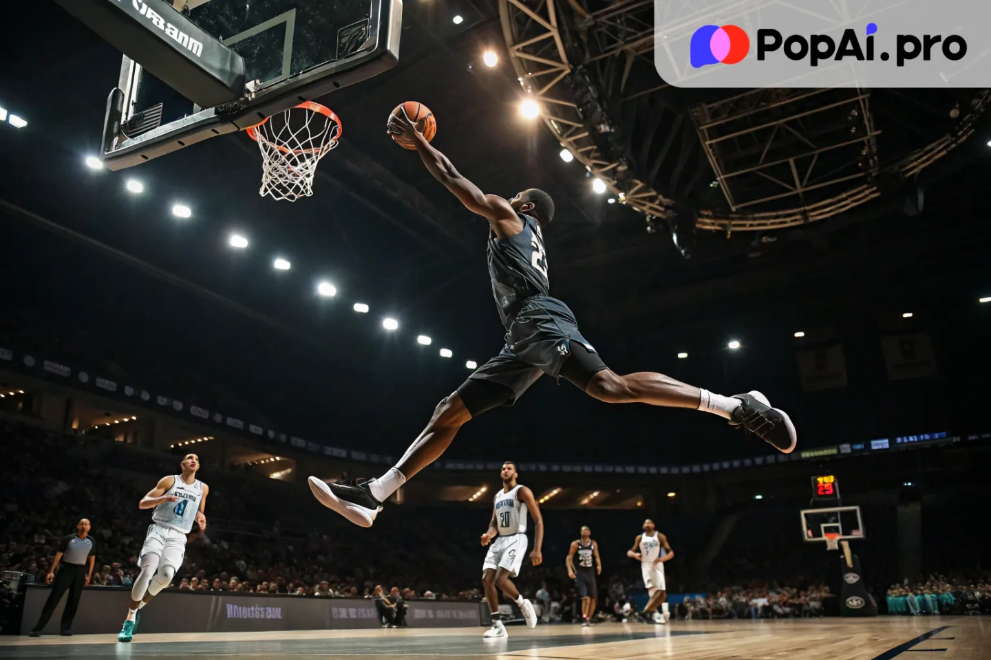 A low-angle shot of a powerful, muscular athlete