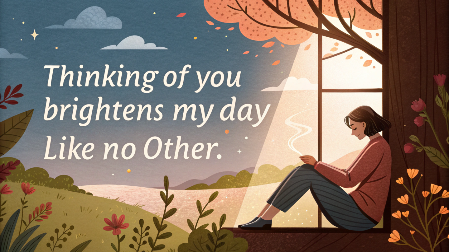 Short Yet Impactful "Thinking of You" Messages for Him to Convey Your Emotions