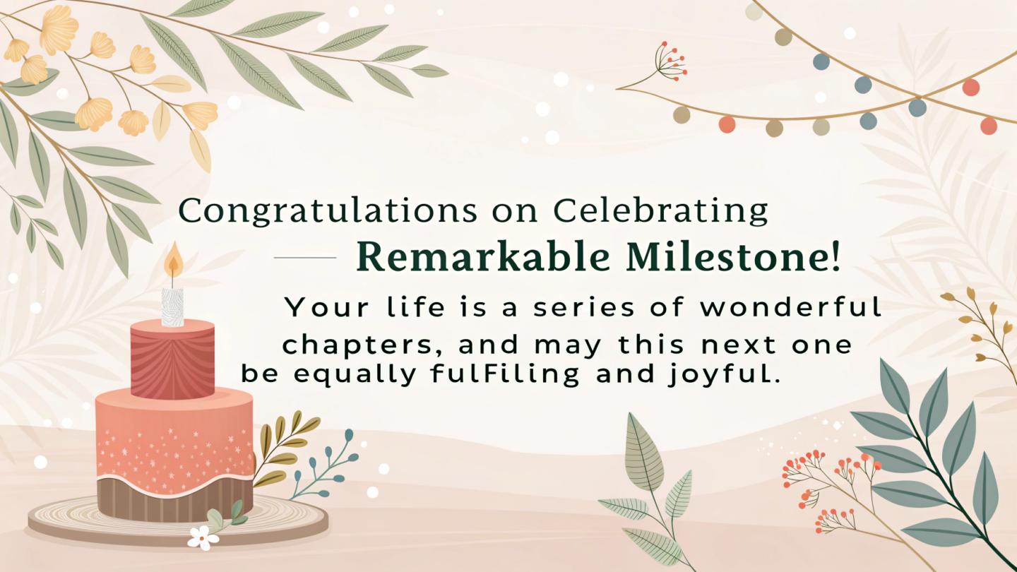 Messages for personal milestones and life events