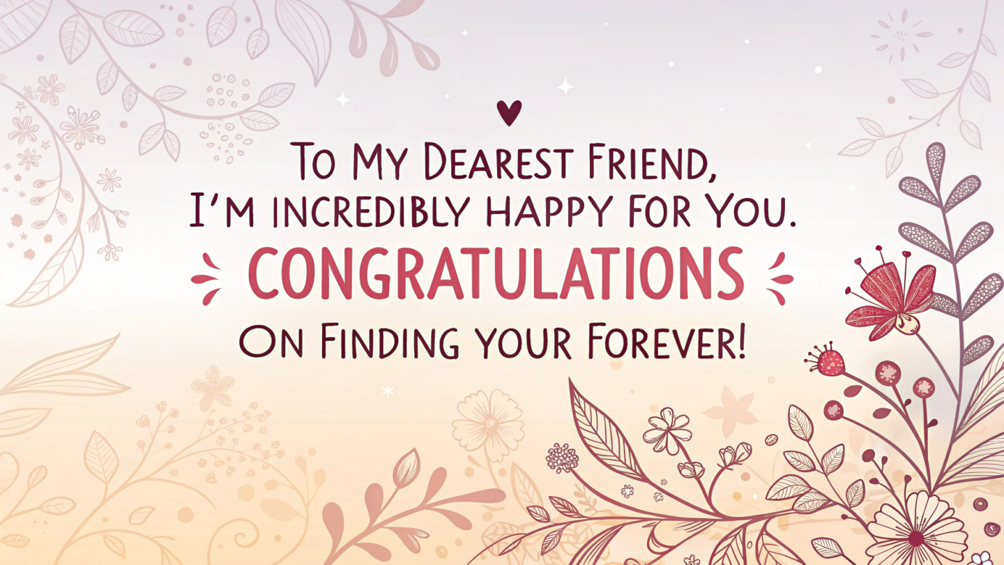 Engagement Wishes Tailored for Best Friends