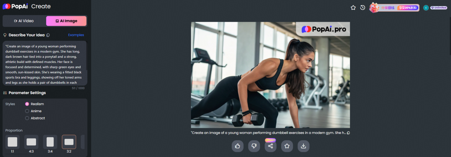 PopAi: The Best AI Generators for Gym Images