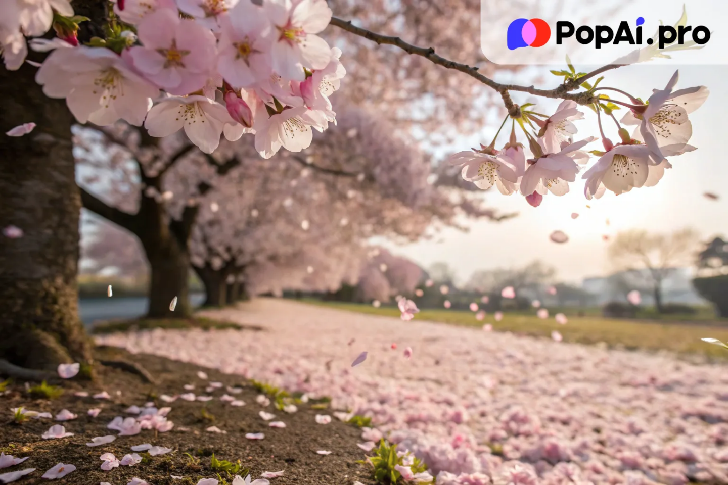 A stunning close-up of a cherry blossom tree in full bloom