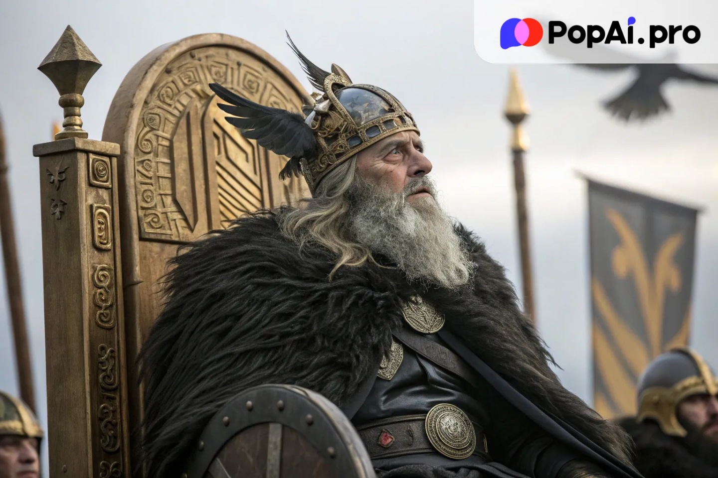 an image of Odin, the Allfather of Norse mythology