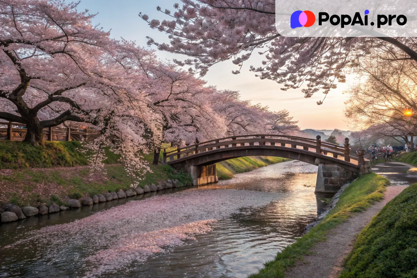 A picturesque spring scene of a gently flowing river
