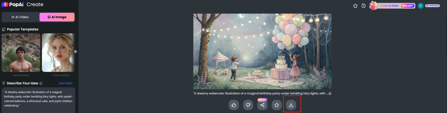 How to Download High-Quality AI Birthday Images
