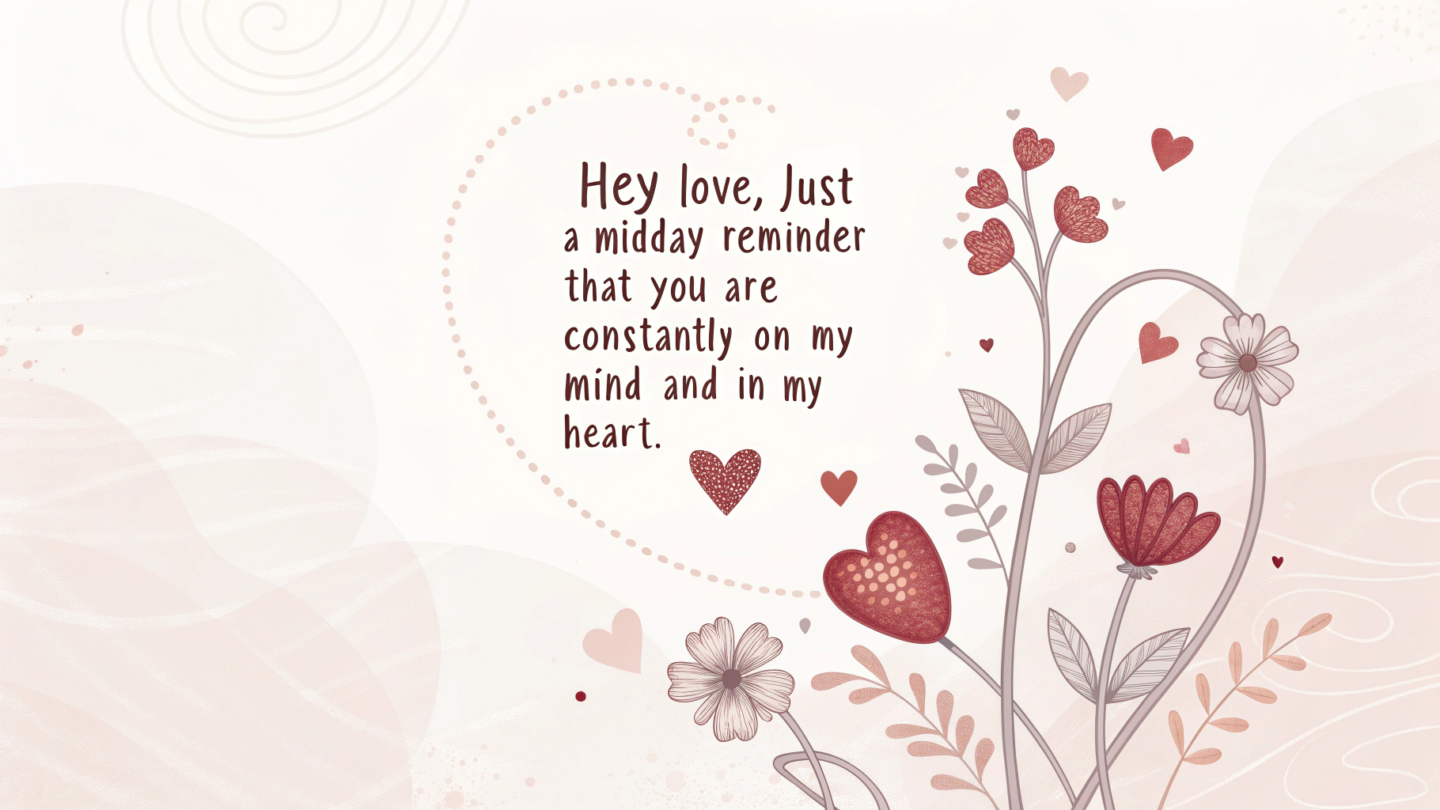 7. Midday Messages to Keep Him Thinking of You and Strengthen Your Bond