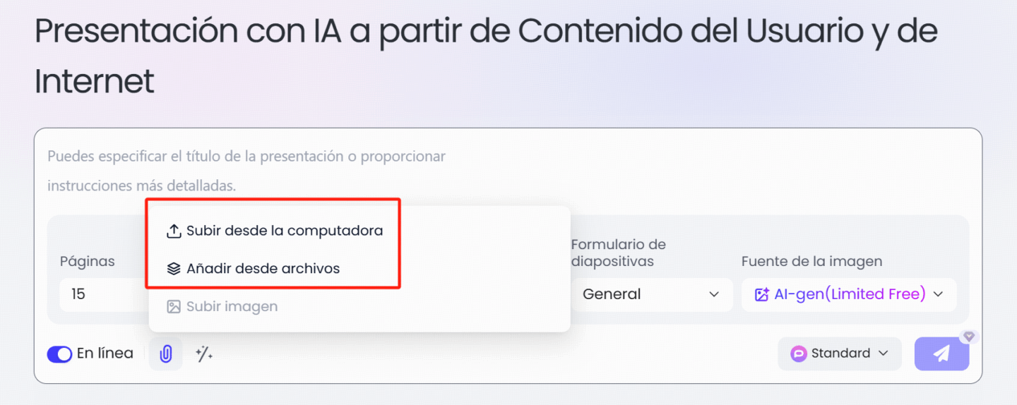 Paso 1: Sube tu documento de Word