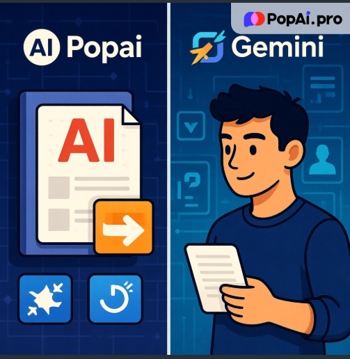 A practical comparison of Popai and Gemini to help you choose the right AI tool-learn their strengths for daily tasks, document management, content creation, and more based on real user needs.