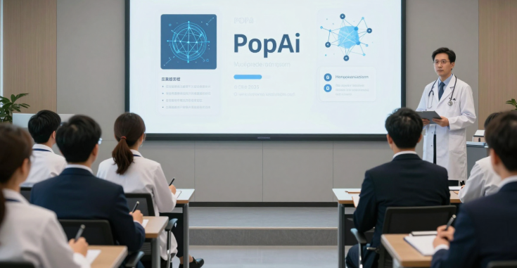 PopAi, a versatile AI tool integrating chat, document reading, and content creation, empowers medical professionals to excel in academic conference paper writing, presentation design, and PPT creation with intelligent, time-saving features tailored to their needs.