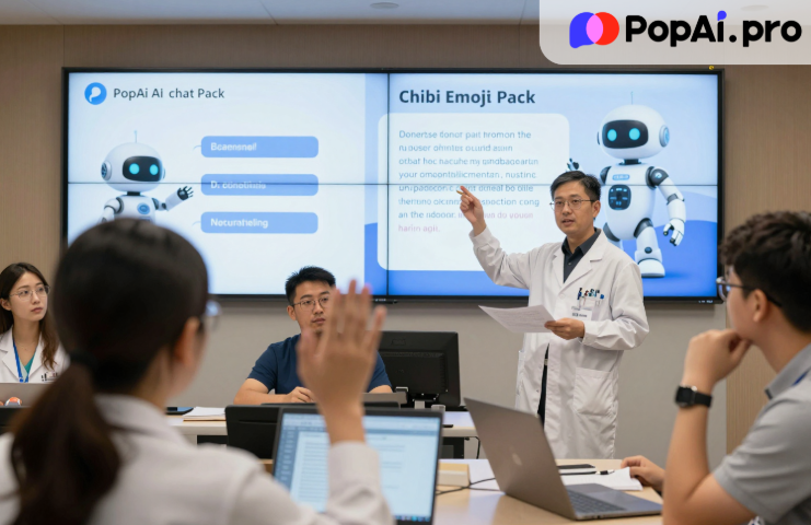 PopAi, a versatile AI tool integrating chat, document reading, and content creation, empowers medical professionals to excel in academic conference paper writing, presentation design, and PPT creation with intelligent, time-saving features tailored to their needs.