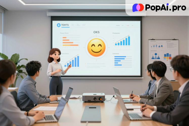 PopAi empowers professionals to create high-impact OKR Management and Performance Appraisal slides effortlessly. Leveraging AI-driven tools for content generation, seamless editing, and audience-centric design, it simplifies complex data organization, enhances visual appeal, and ensures your slides align with strategic goals, saving you hours of tedious work.