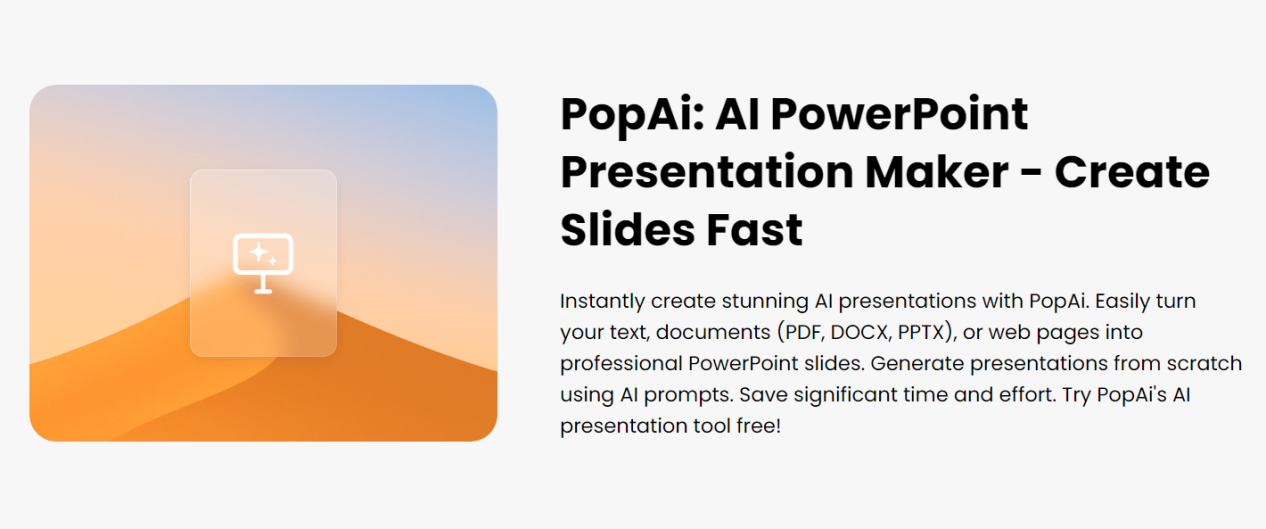 In 2026, PPT creation speed directly defines your workplace efficiency. This article tackles the core question: Microsoft Copilot PPT vs. PopAi speed, breaking down the real differences in their "speed" through concrete scenarios. Copilot acts like a smart assistant embedded in your familiar Word and PowerPoint, helping you source information and draft content; PopAi, by contrast, is an intelligent factory built exclusively for slide–making, automating the entire journey from a single idea to a fully designed PPT deck. Wondering which tool lets you ditch late nights formatting and tweaking layouts for "minute–level" output? This comparison has the answer.