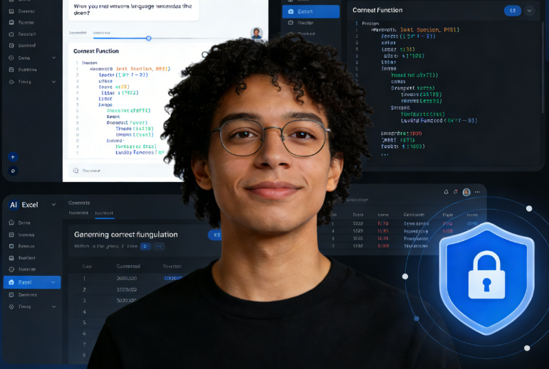 PopAI's AI excel formula empowers users to generate, debug and optimize Excel functions via natural language, with GPT integration and strict data security for efficient, error-free data processing.