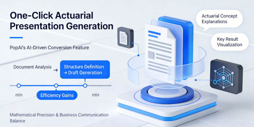  Discover how PopAi  transforms complex actuarial data and insurance risk analysis into clear ,  compelling presentations .  Create professional Actuarial Science Insurance slides presentation  that communicate technical concepts effectively to both specialists and decision-makers with unmatched clarity and impact .